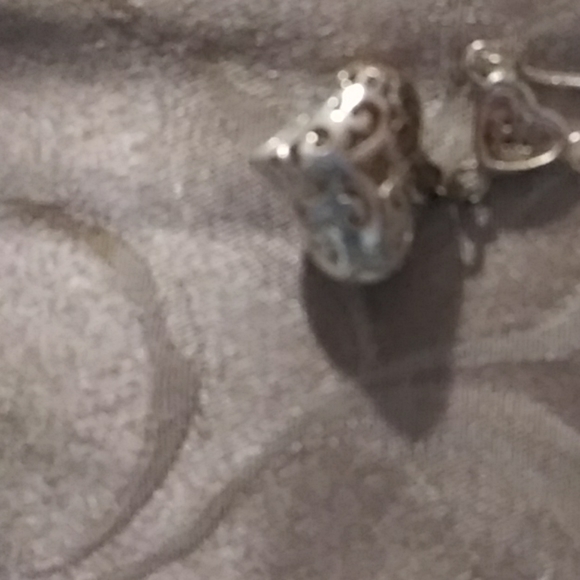 Necklace pave heart 10" long - Picture 2 of 4